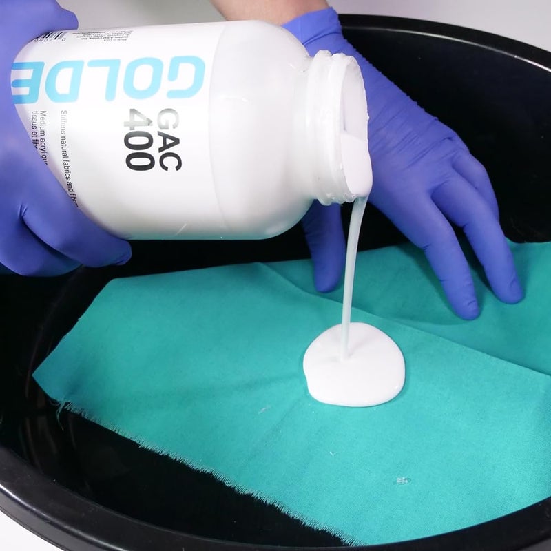 Golden Acrylic Polymer GAC-400 Stiffens Textiles/Fibers - 32 oz Jar - Image 2